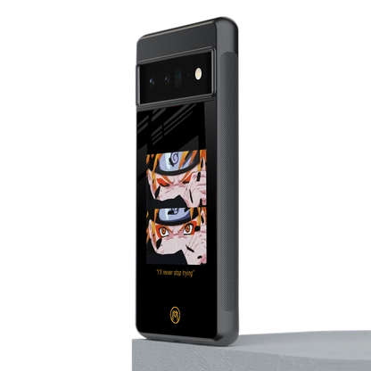 naruto motivation anime back phone cover | glass case for google pixel 6 pro