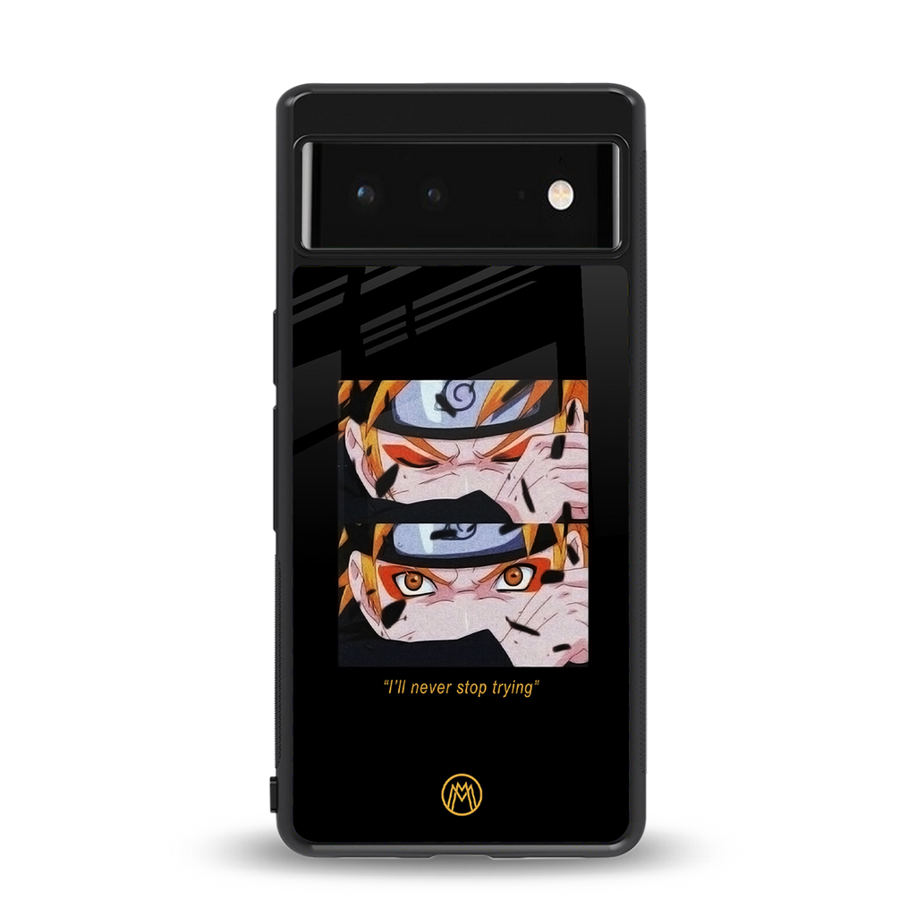 naruto motivation anime back phone cover | glass case for google pixel 6
