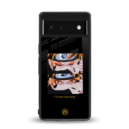 naruto motivation anime back phone cover | glass case for Google Pixel 6A