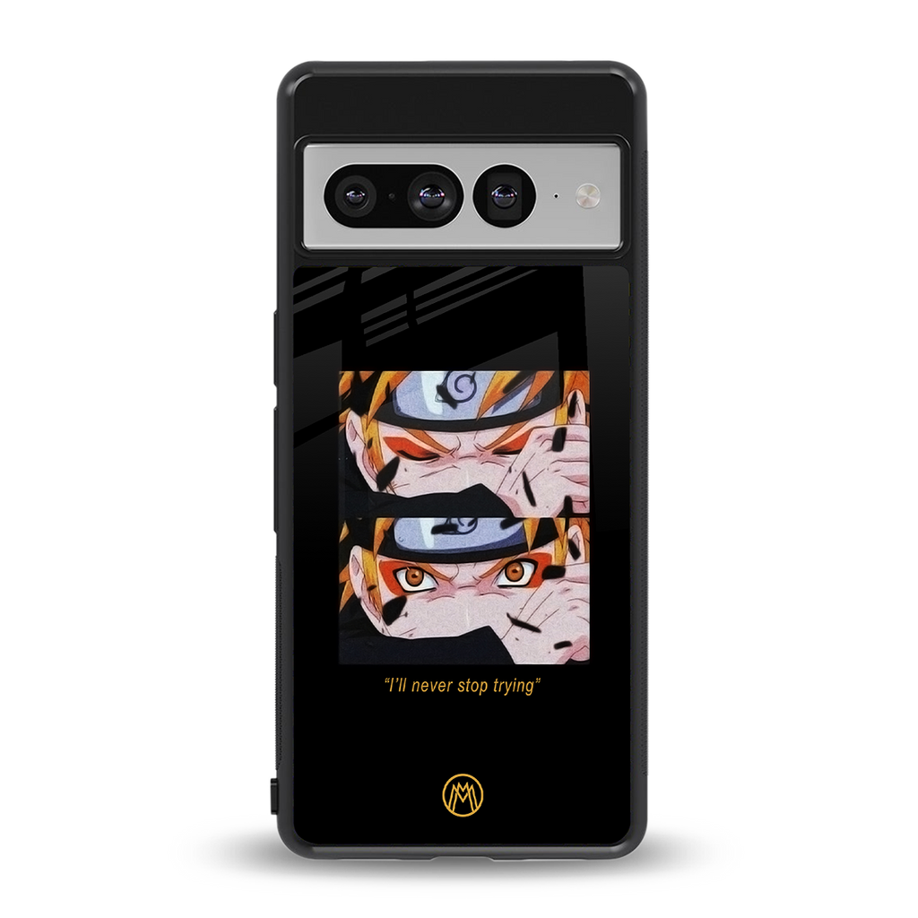 naruto motivation anime back phone cover | glass case for google pixel 7 pro