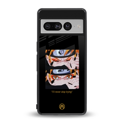 naruto motivation anime back phone cover | glass case for google pixel 7 pro