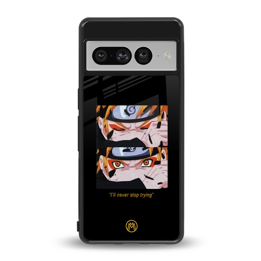 naruto motivation anime back phone cover | glass case for google pixel 7 pro