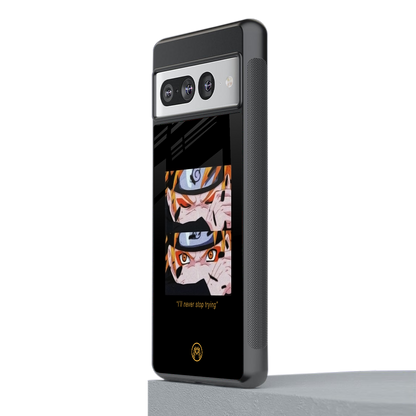 naruto motivation anime back phone cover | glass case for google pixel 7 pro