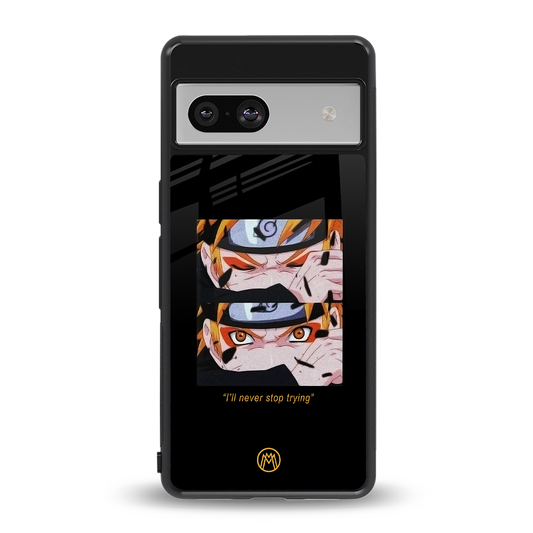 naruto motivation anime back phone cover | glass case for Google Pixel 7