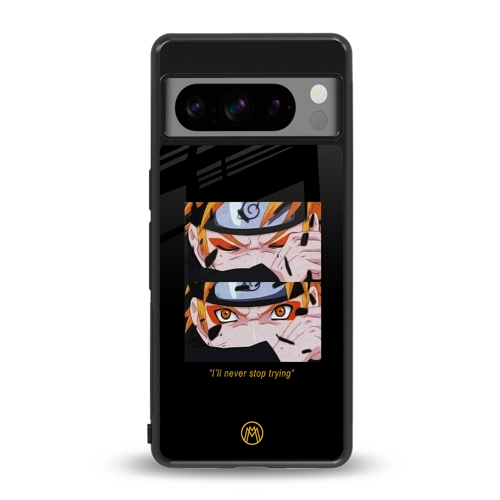 naruto motivation anime back phone cover | glass case for google pixel 8 pro