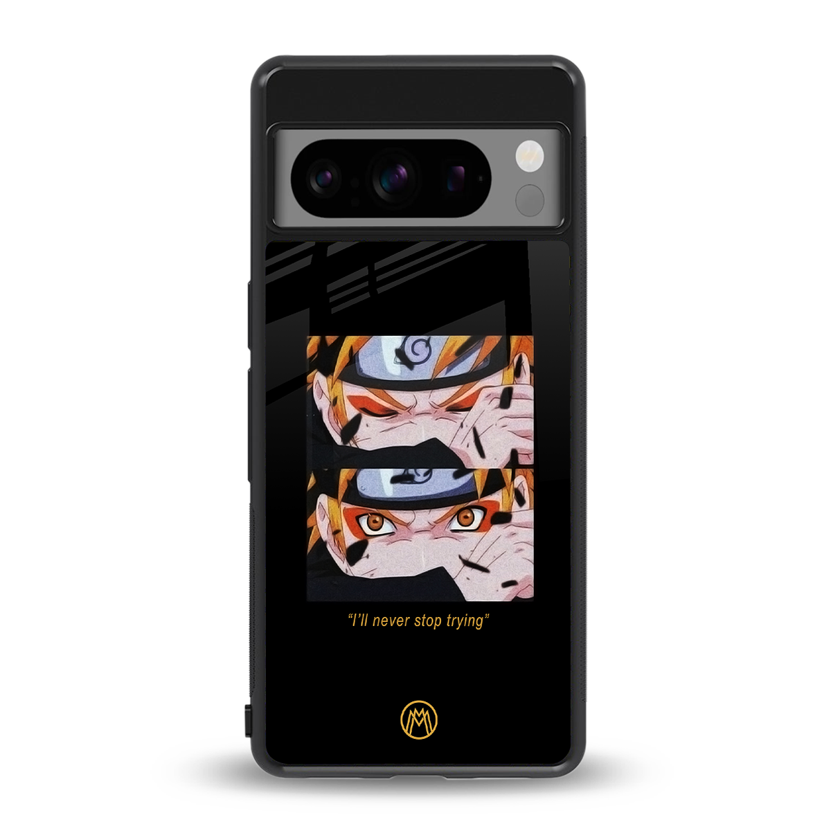 naruto motivation anime back phone cover | glass case for google pixel 8 pro