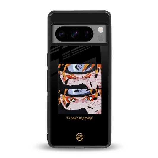 naruto motivation anime back phone cover | glass case for google pixel 8 pro