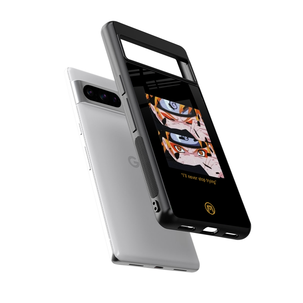 naruto motivation anime back phone cover | glass case for google pixel 8 pro