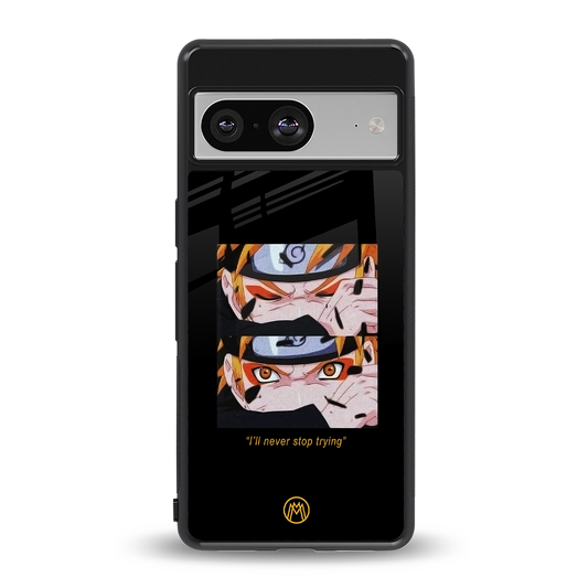 naruto motivation anime back phone cover | glass case for Google Pixel 8