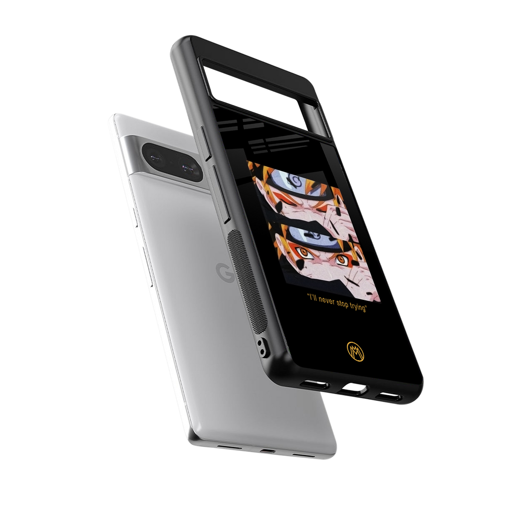 naruto motivation anime back phone cover | glass case for Google Pixel 8