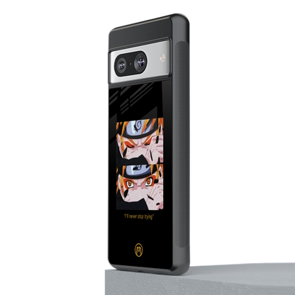 naruto motivation anime back phone cover | glass case for Google Pixel 8