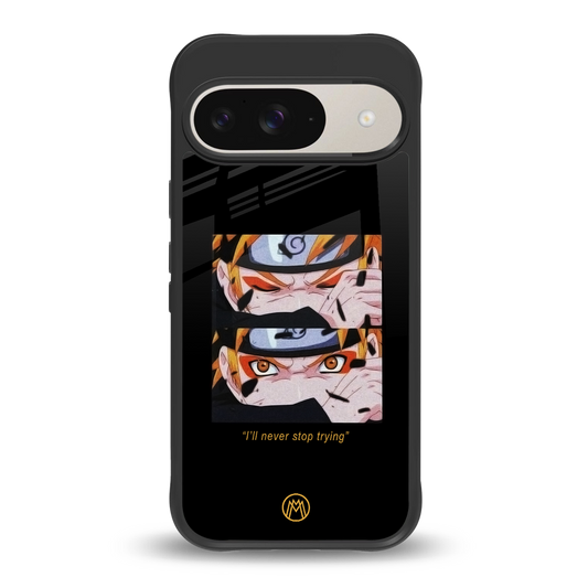 naruto motivation anime back phone cover | glass case for google pixel 9