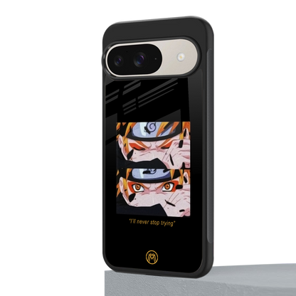 naruto motivation anime back phone cover | glass case for google pixel 9