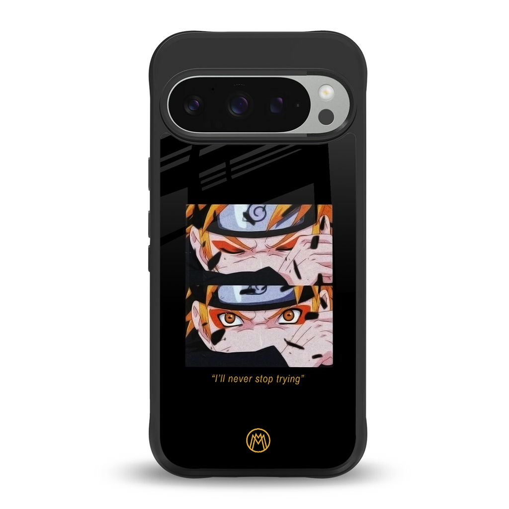 naruto motivation anime back phone cover | glass case for google pixel 9 pro xl