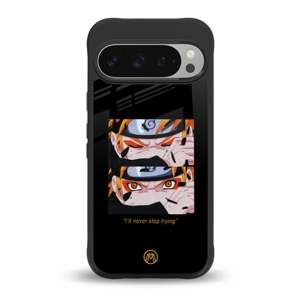 naruto motivation anime back phone cover | glass case for google pixel 9 pro xl
