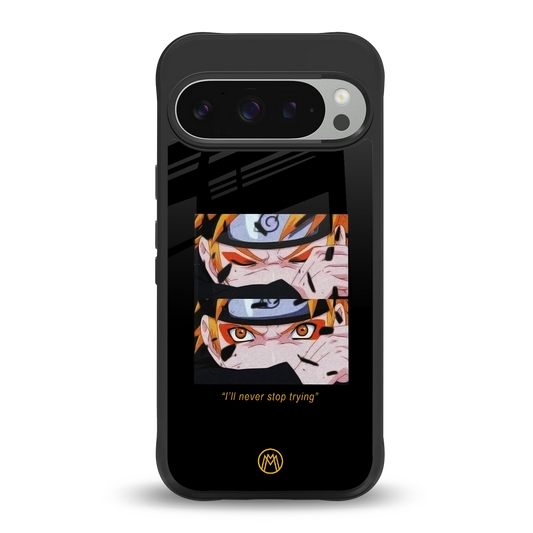 naruto motivation anime back phone cover | glass case for google pixel 9 pro xl