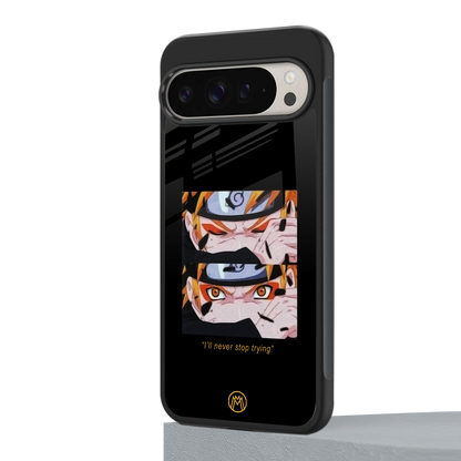naruto motivation anime back phone cover | glass case for google pixel 9 pro xl