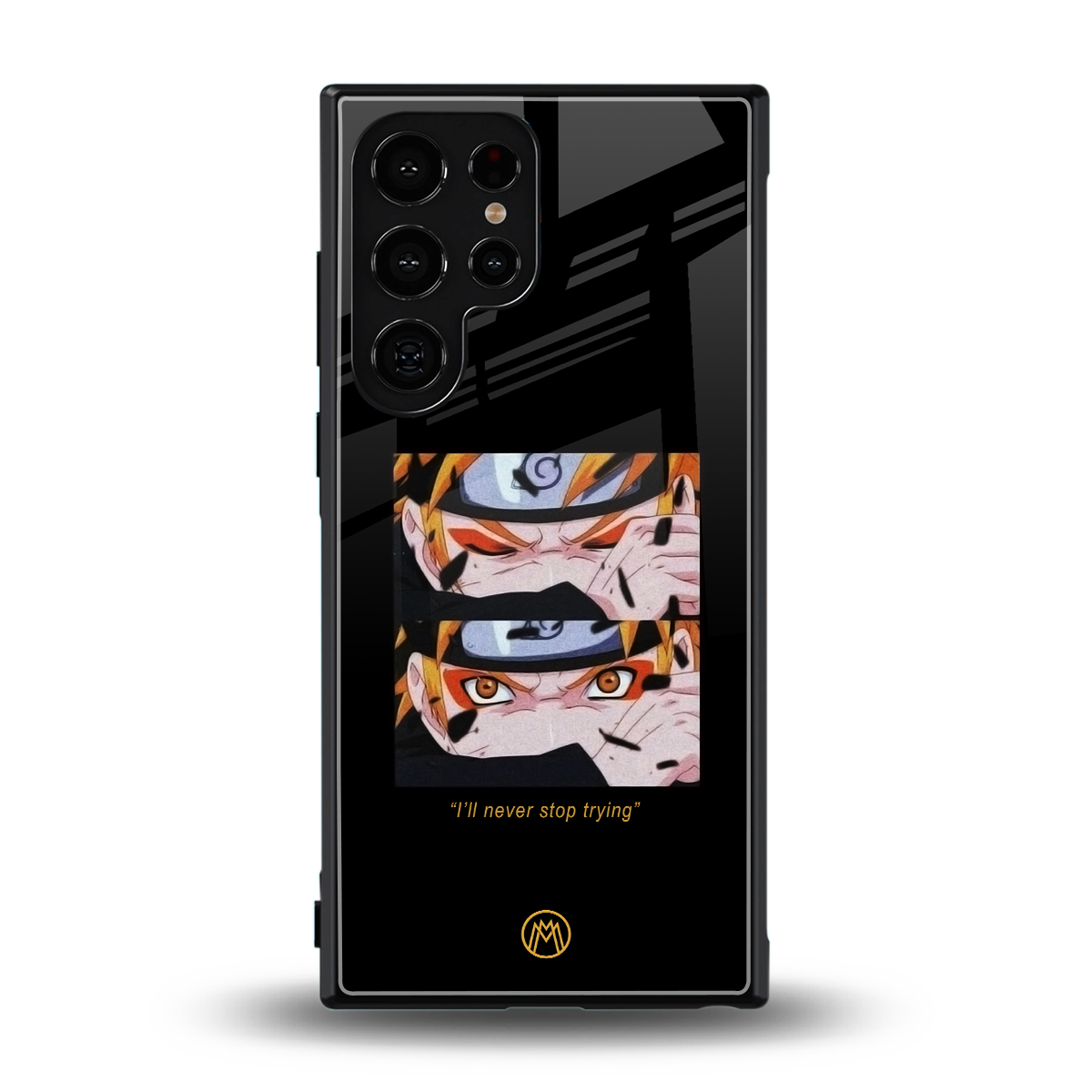 naruto motivation anime back phone cover | glass case for samsung galaxy s23 ultra