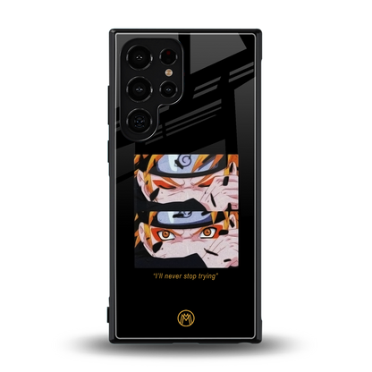 naruto motivation anime back phone cover | glass case for samsung galaxy s23 ultra