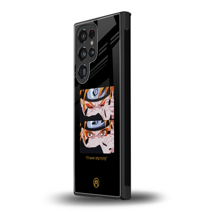 naruto motivation anime back phone cover | glass case for samsung galaxy s24 ultra