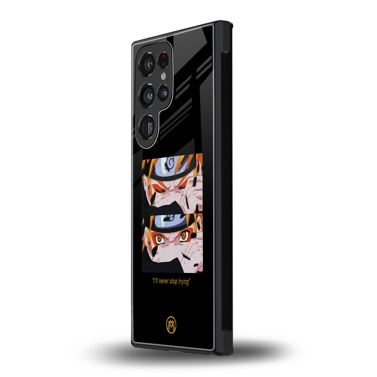 naruto motivation anime back phone cover | glass case for samsung galaxy s23 ultra