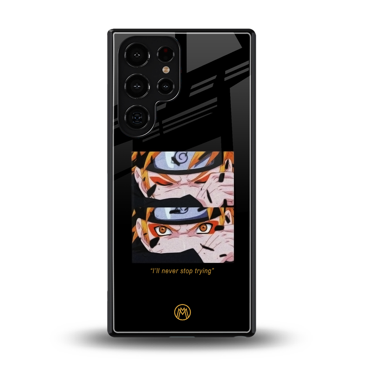naruto motivation anime back phone cover | glass case for samsung galaxy s25 ultra