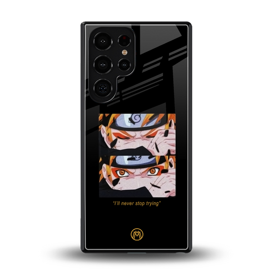 naruto motivation anime back phone cover | glass case for samsung galaxy s25 ultra