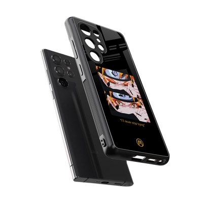 naruto motivation anime back phone cover | glass case for samsung galaxy s25 ultra