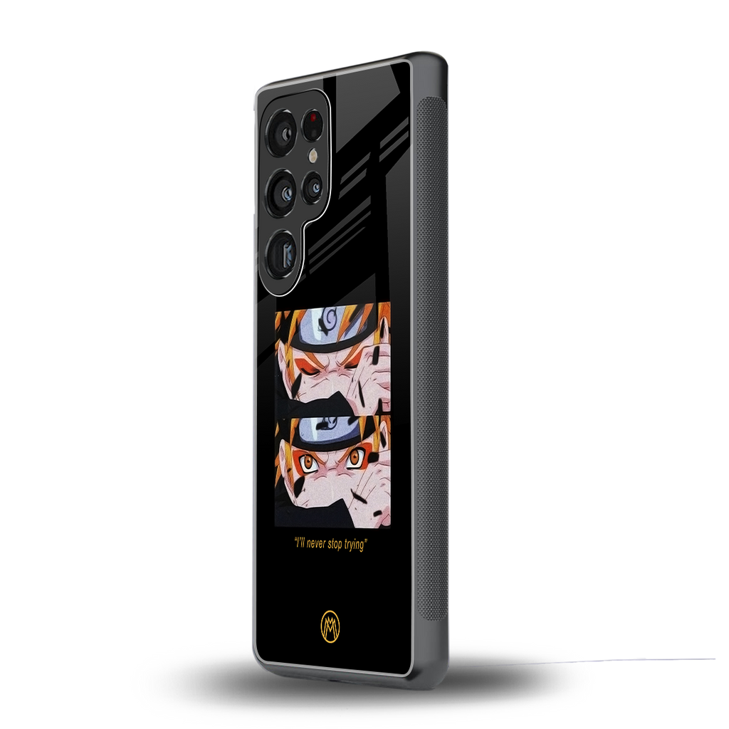 naruto motivation anime back phone cover | glass case for samsung galaxy s25 ultra