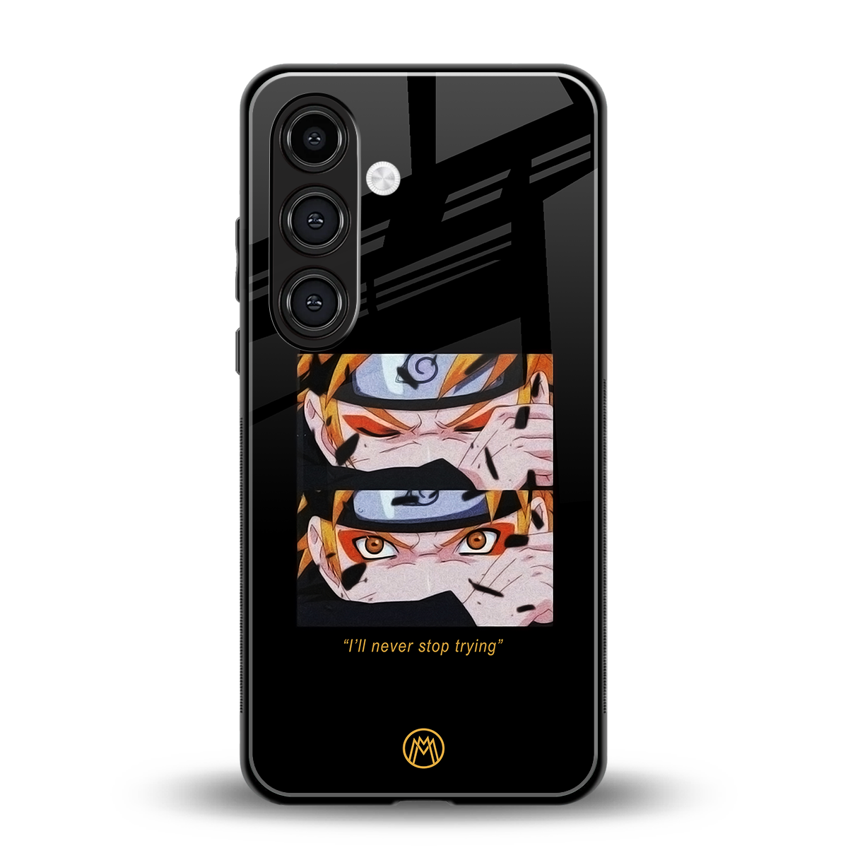 naruto motivation anime back phone cover | glass case for samsung galaxy s24 plus