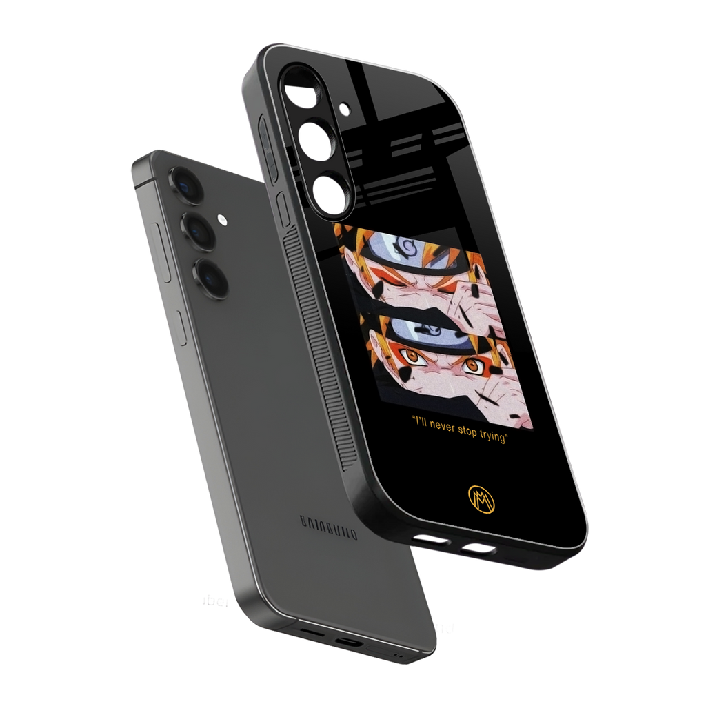 naruto motivation anime back phone cover | glass case for samsung galaxy s24