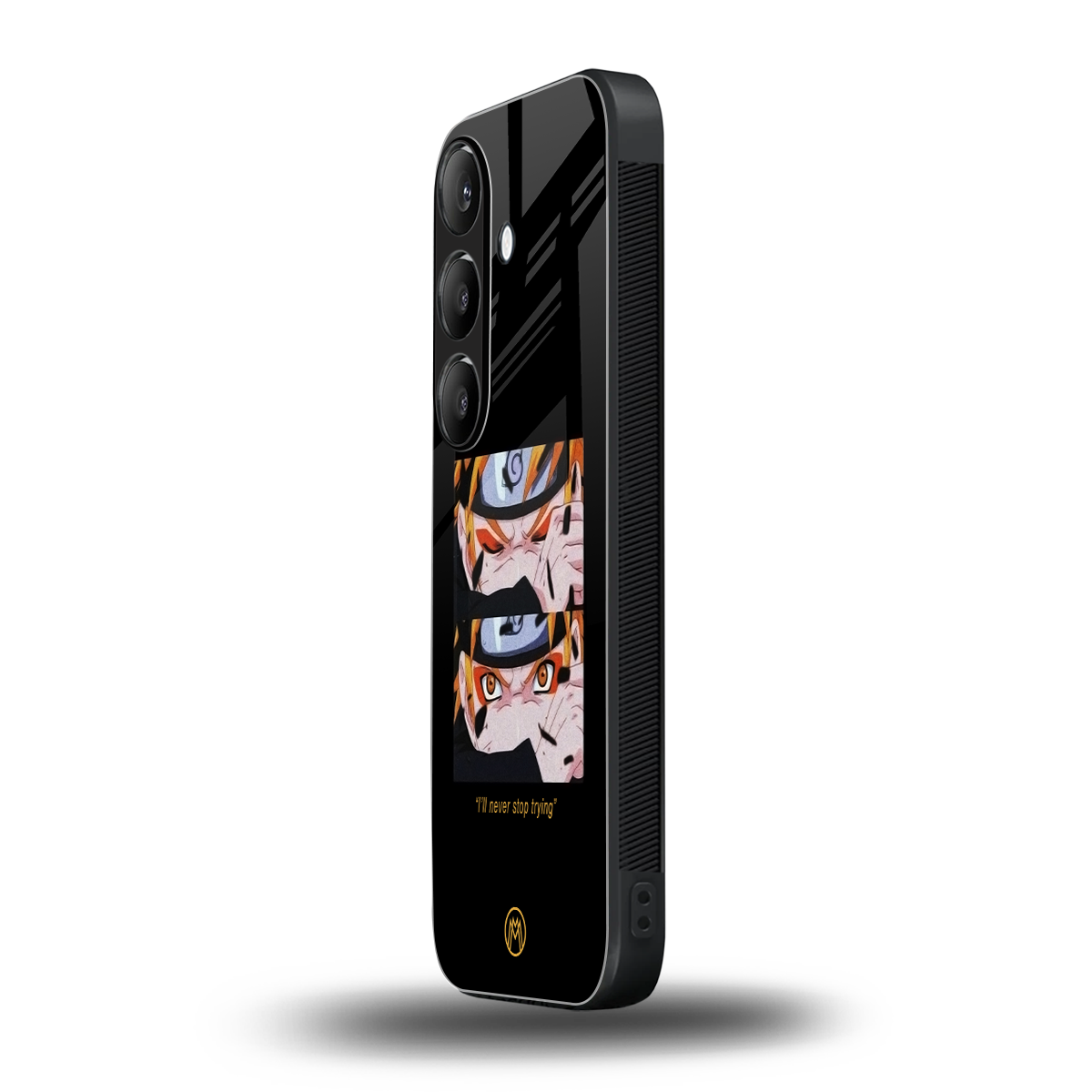 naruto motivation anime back phone cover | glass case for samsung galaxy s23 plus