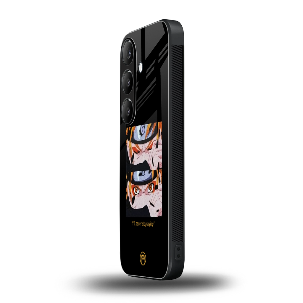 naruto motivation anime back phone cover | glass case for samsung galaxy s25 plus