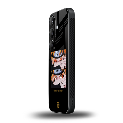 naruto motivation anime back phone cover | glass case for samsung galaxy s24 fe