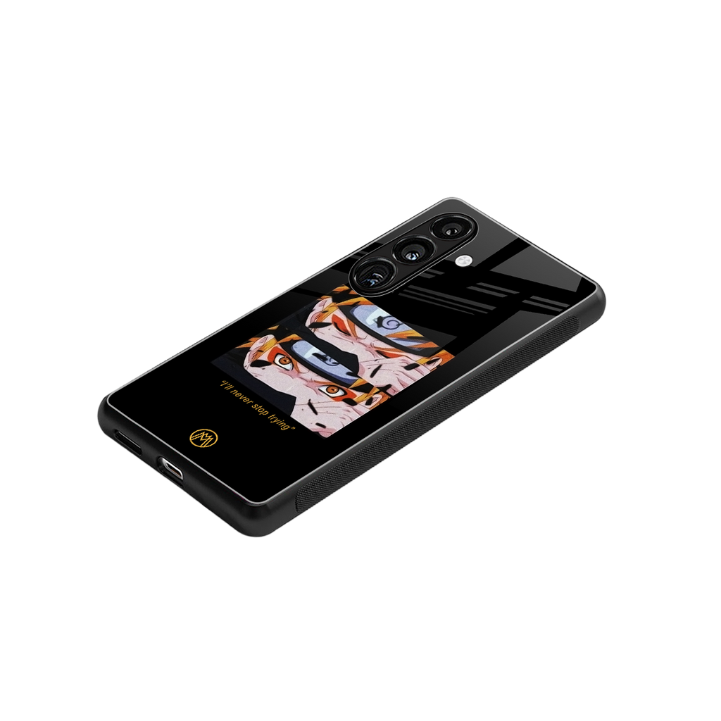 naruto motivation anime back phone cover | glass case for samsung galaxy s24 plus