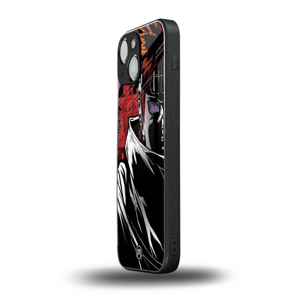 naruto vermilion back phone cover | glass case for iphone 13 mini