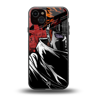 naruto vermilion back phone cover | glass case for iphone 15 plus