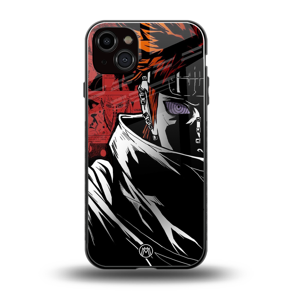 naruto vermilion back phone cover | glass case for iphone 14 plus