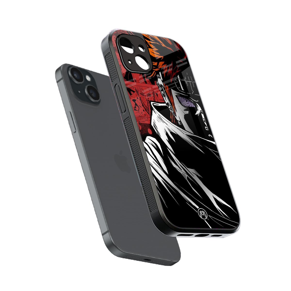 naruto vermilion back phone cover | glass case for iphone 15 plus