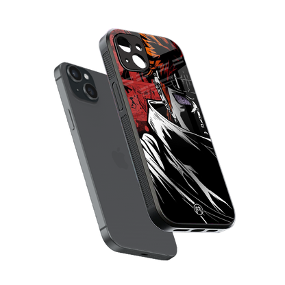 naruto vermilion back phone cover | glass case for iphone 15 plus