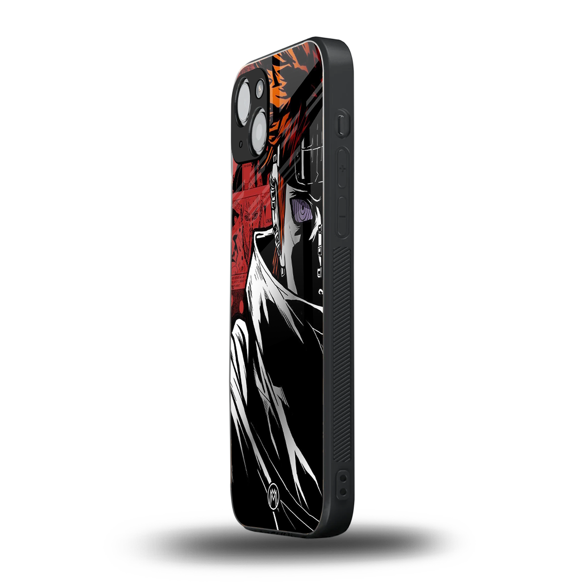naruto vermilion back phone cover | glass case for iphone 15 plus