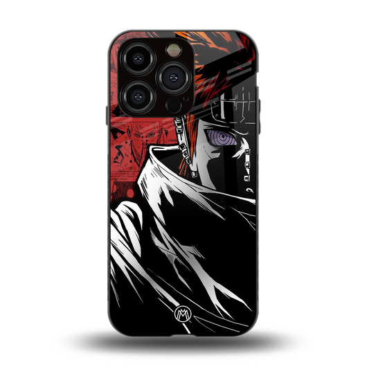 naruto vermilion back phone cover | glass case for iphone 15 pro