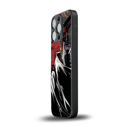 naruto vermilion back phone cover | glass case for iphone 15 pro
