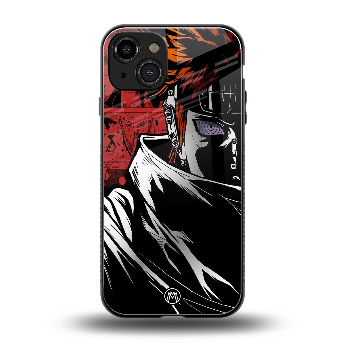 naruto vermilion back phone cover | glass case for iphone 15
