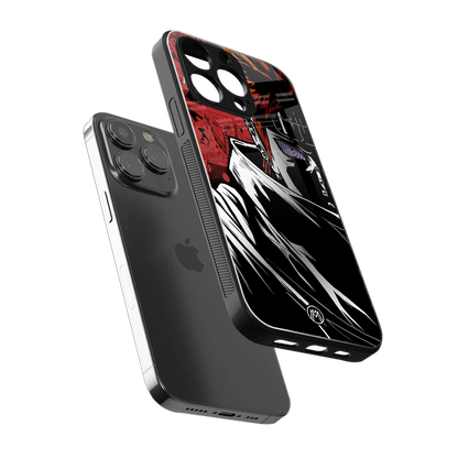 naruto vermilion back phone cover | glass case for iphone 15 pro