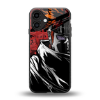 naruto vermilion back phone cover | glass case for iphone 16 plus