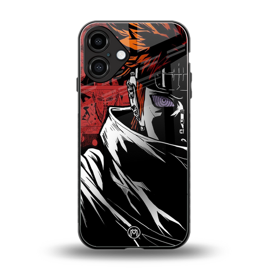naruto vermilion back phone cover | glass case for iphone 16 plus