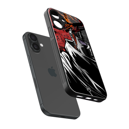 naruto vermilion back phone cover | glass case for iphone 16 plus
