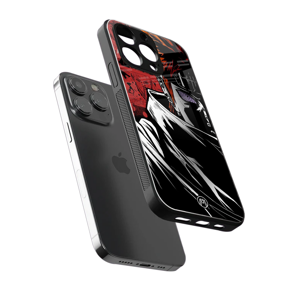 naruto vermilion back phone cover | glass case for iphone 16 pro max
