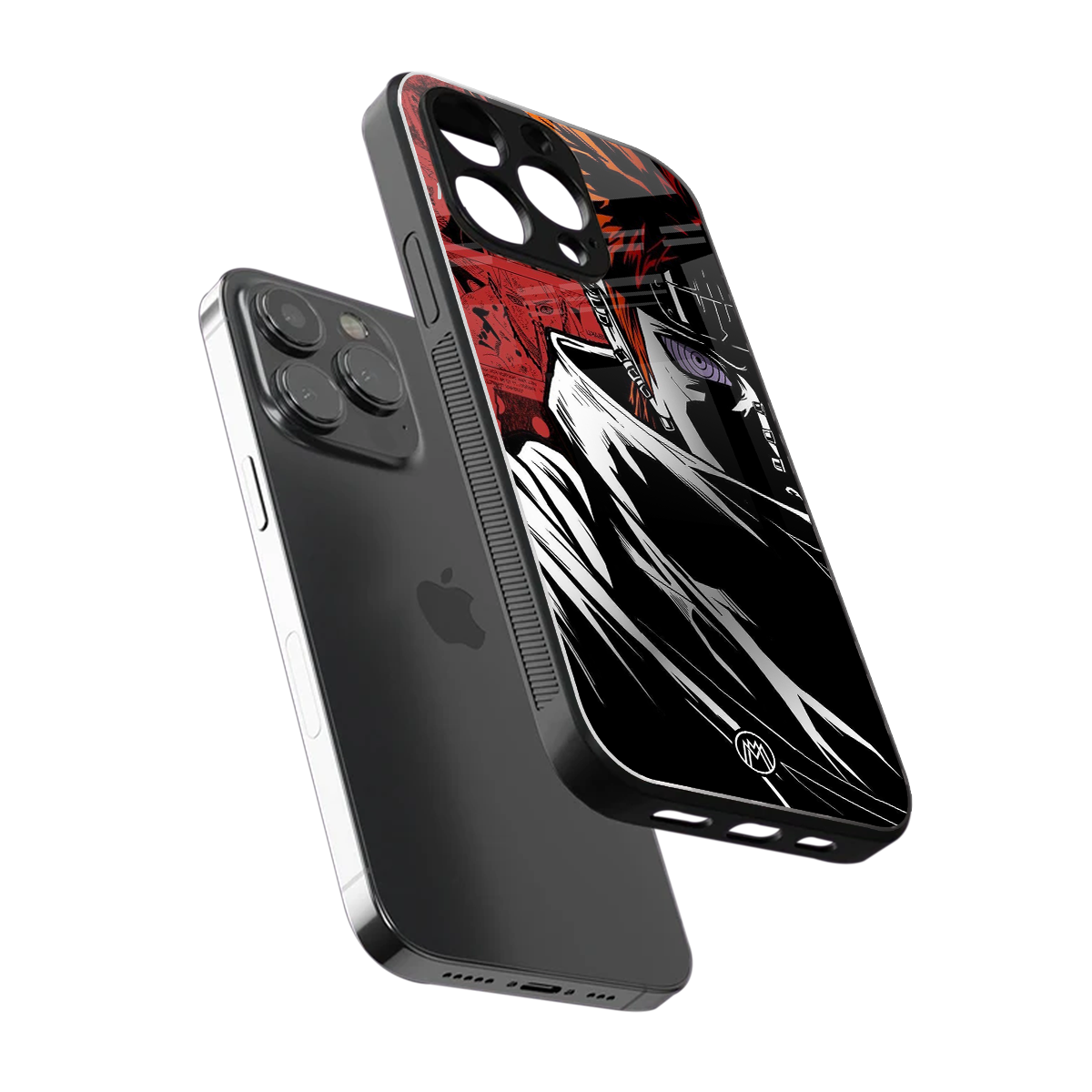 naruto vermilion back phone cover | glass case for iphone 16 pro max